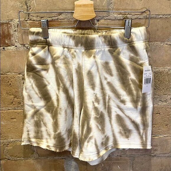 Good American Boyfriend Sweatshort Putty Tie Dye001 Sz 0 - Picture 2 of 6